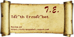Tóth Erzsébet névjegykártya