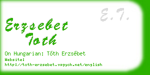 erzsebet toth business card