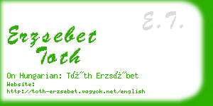 erzsebet toth business card